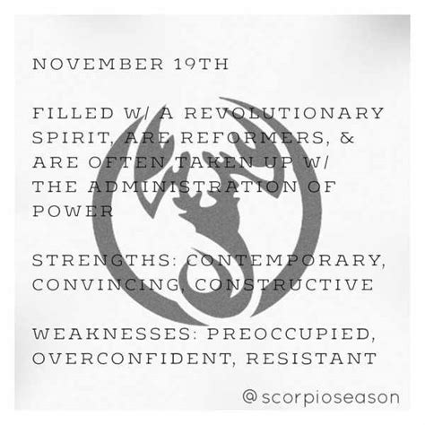 Scorpio Born on November 19