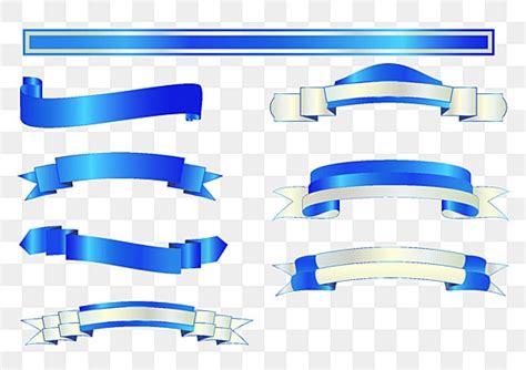 Blue Ribbon Border Clip Art