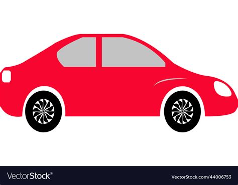 A red car Royalty Free Vector Image - VectorStock