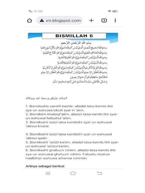 Bismillah 6 | PDF