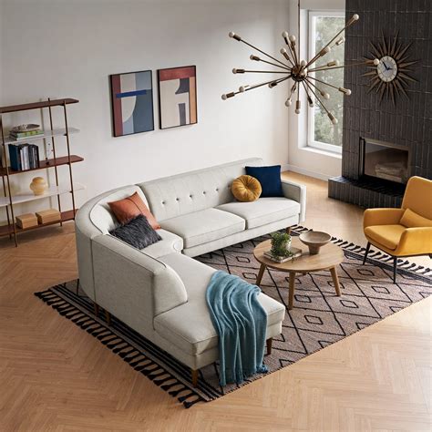 Owen Chaise Sectional Sofa in Natural Finish: Nature-Inspired Comfort ...