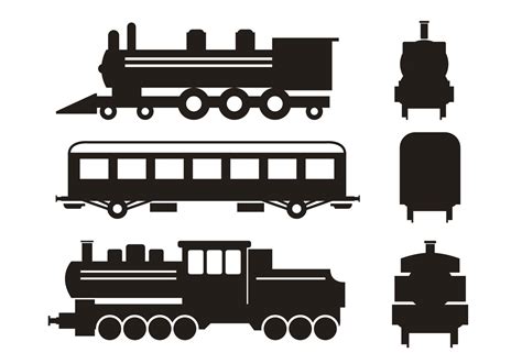 Train Silhouette Vector Set 92929 Vector Art at Vecteezy