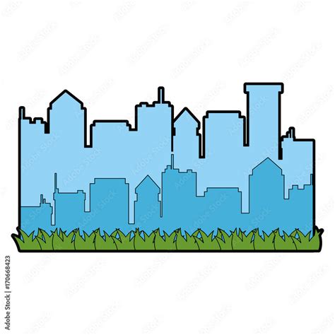 cityscape silhouette isolated icon vector illustration design Stock ...