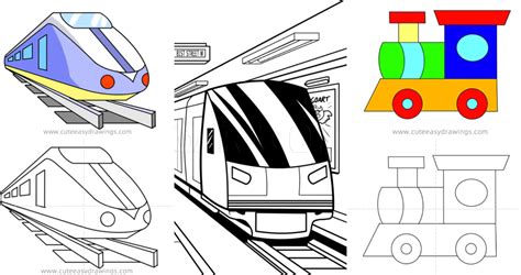 25 Easy Train Drawing Ideas - How to Draw a Train