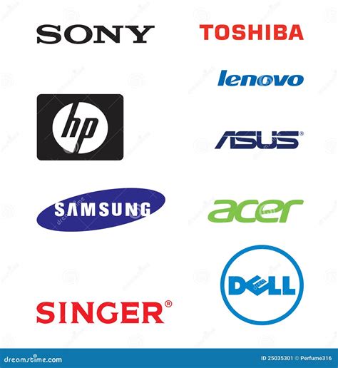 Lap Top Brands Logos Editorial Photo - Image: 25035301