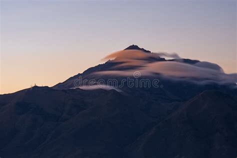 Cotacachi Volcano at Sunset, Ecuador Stock Photo - Image of beautiful ...