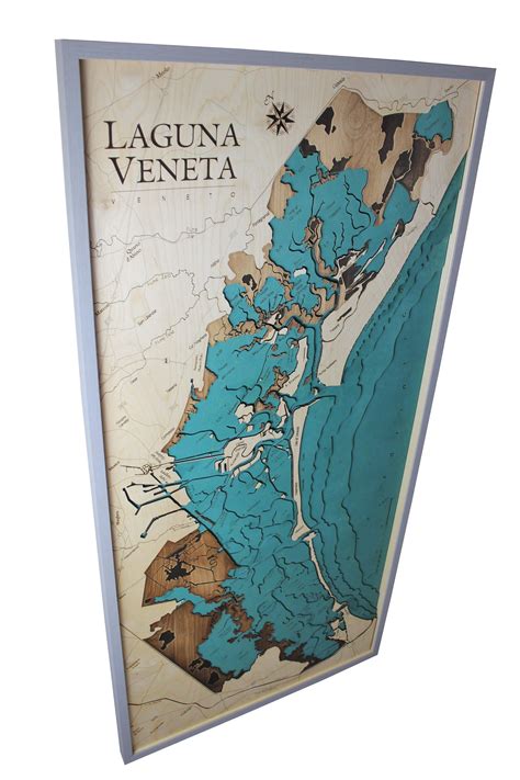 Venice Lagoon Venice Lagoon vertical Map 3D 46 X 91 Cm 18 X 36 Inch ...