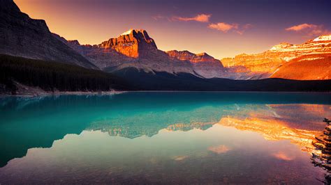 Mountain Lake Reflection 4K #1370i Wallpaper PC Desktop