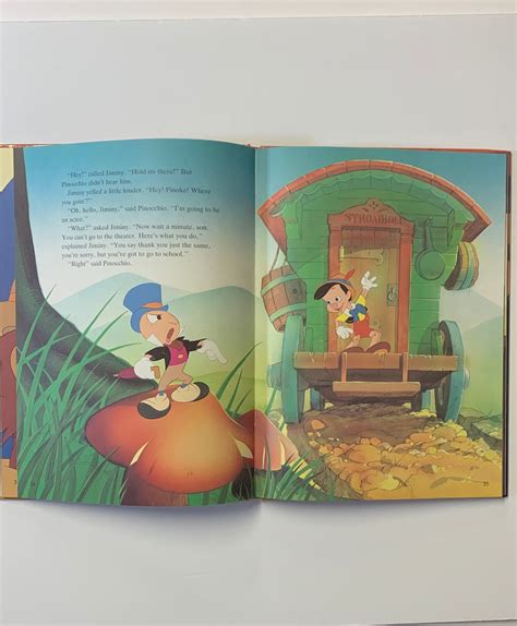 Walt Disney Pinocchio Hard Cover Story Book Walt Disney - Etsy