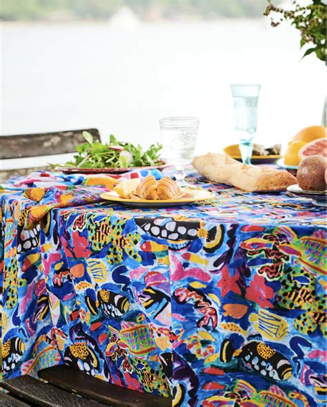 Ken Done + KIP&CO X KEN DONE BARRIER REEF GARDEN LINEN TABLECLOTH