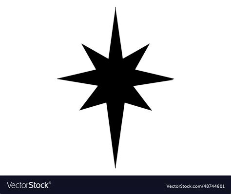 Bethlehem star silhouette art Royalty Free Vector Image