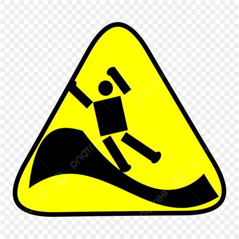 Caution Signs Clipart Transparent Background, Caution Landslide Warning ...