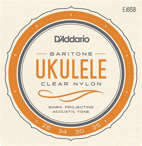 Strings: D'Addario EJ65B Clear Nylon Baritone Size | Ukulele Academy