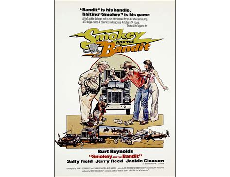 Smokey and the Bandit Movie Poster 1977 Action Adv. Action One Sheet ...