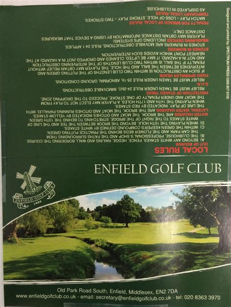 Enfield Golf Club - Course Profile | Course Database