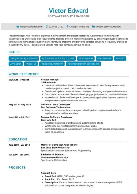 Software Project Manager Resume Sample in 2025 - ResumeKraft