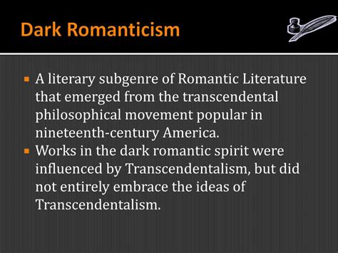 PPT - Dark Romanticism and the Gothic Literature movement PowerPoint ...