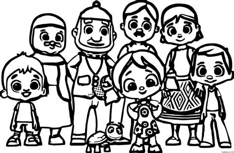 Cocomelon Family Coloring Pages » Turkau