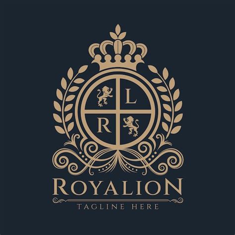 Premium Vector | Royal lion logo design vector illustration