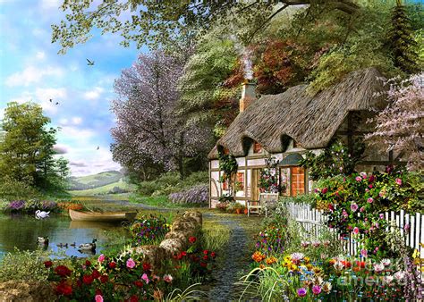 Countryside Cottage Digital Art by Dominic Davison