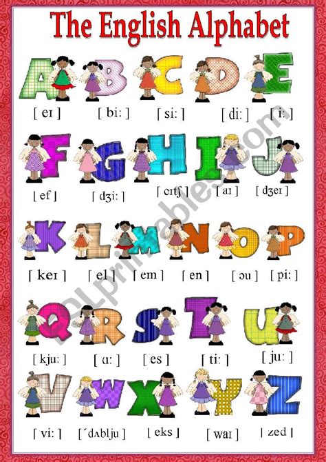 The English Alphabet - Poster - English Esl Worksheets For C73