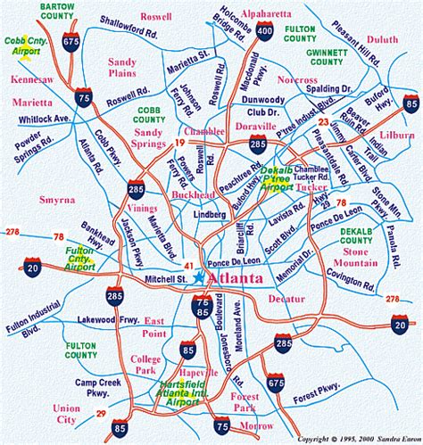 Cities In Atlanta Georgia Map - Anetta Mathilda