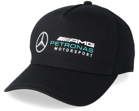 Racer Cap Black Adjustable - Mercedes caps - Hatstoreworld.com