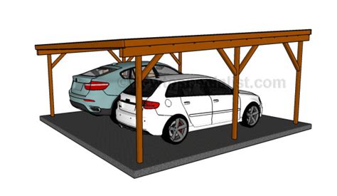 Flat roof double carport plans | HowToSpecialist - How to Build, Step ...