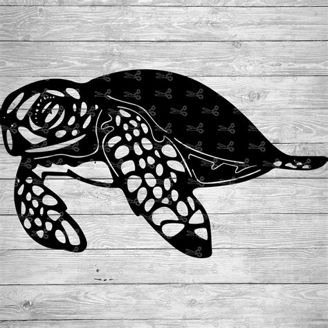 Digital Sea Creatures Svg Turtle Cricut Turtle Silhouette Sea Turtles