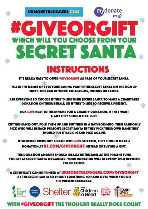 Secret Santa Rules Template