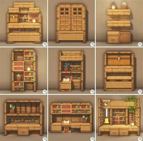 the steps to make a bed made out of wooden pallets and shelves in minecraft