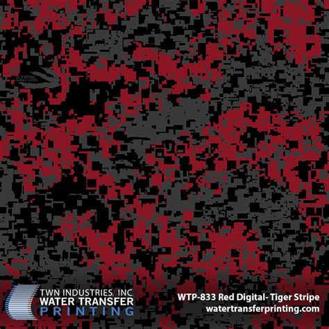 Red Digital Hydrographic Film by Tiger Stripe - WTP-833 | TWN