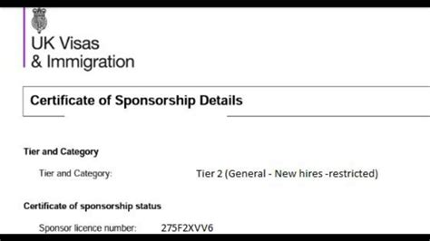 Certificate of Sponsorship (CoS) | Immtell | UK Immigration