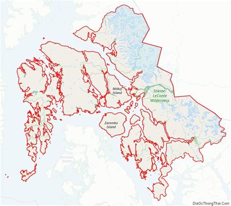 Map of Petersburg Borough, Alaska