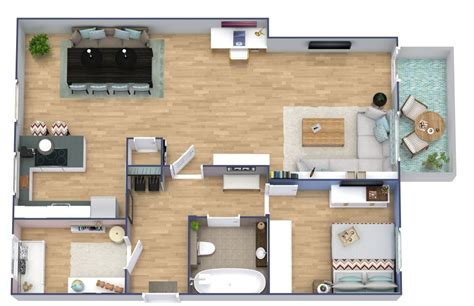 2 Bedroom Apartment Plan Examples