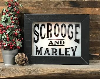 Scrooge & Marley Wall Sign - Etsy