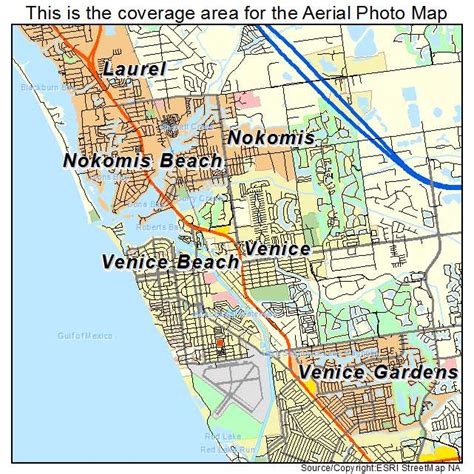 Aerial Photography Map of Venice, FL Florida