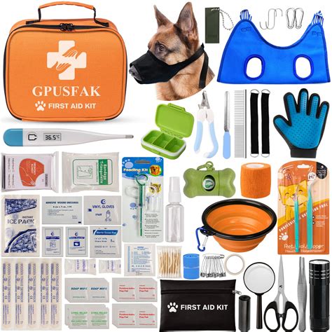 GPUSFAK Pet First Aid Kit for Dogs & Cats - Pet Emergency Kit with Nail ...