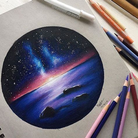 Galaxy Drawing Color Pencil at PaintingValley.com | Explore collection ...