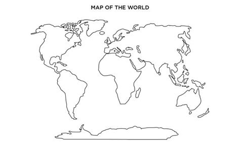 10 Best Blank World Maps Printable Printableecom Printable Blank World ...