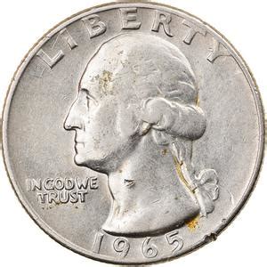 Quarter Dollar 1965 Washington, Coin from United States - Online Coin Club