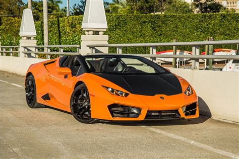 Lamborghini Huracan Orange With Black Hood