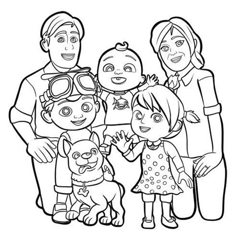 Cocomelon Family Coloring Pages