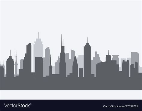 Cityscape silhouette urban city Royalty Free Vector Image