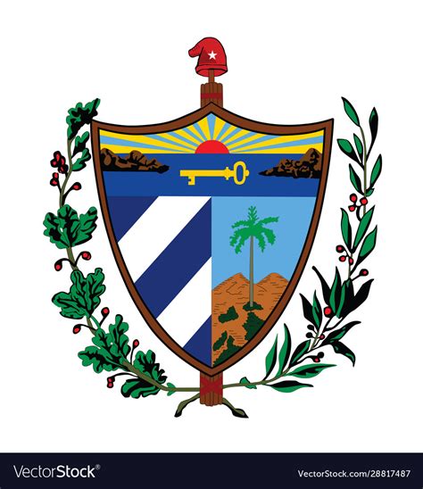 National coat arms cuba cuba coat arms Royalty Free Vector