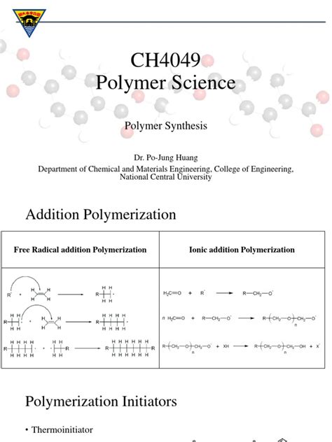 Polymer Science - Polymer Synthesis | PDF