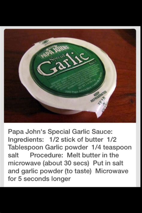 Papa Johns Special Garlic Sauce 🍕 | Trusper