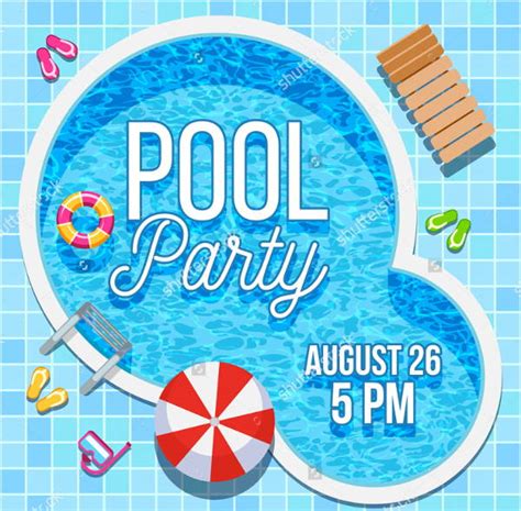 Free Printable Blank Pool Party Invitations - Printable Templates Free