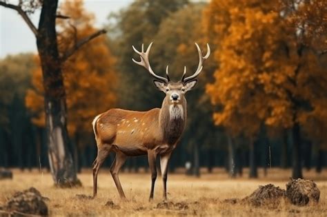 Premium AI Image | Red deer in the nature habitat