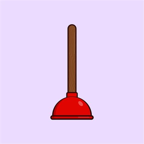 Premium Vector | Flat plunger vector icon illustration construction ...